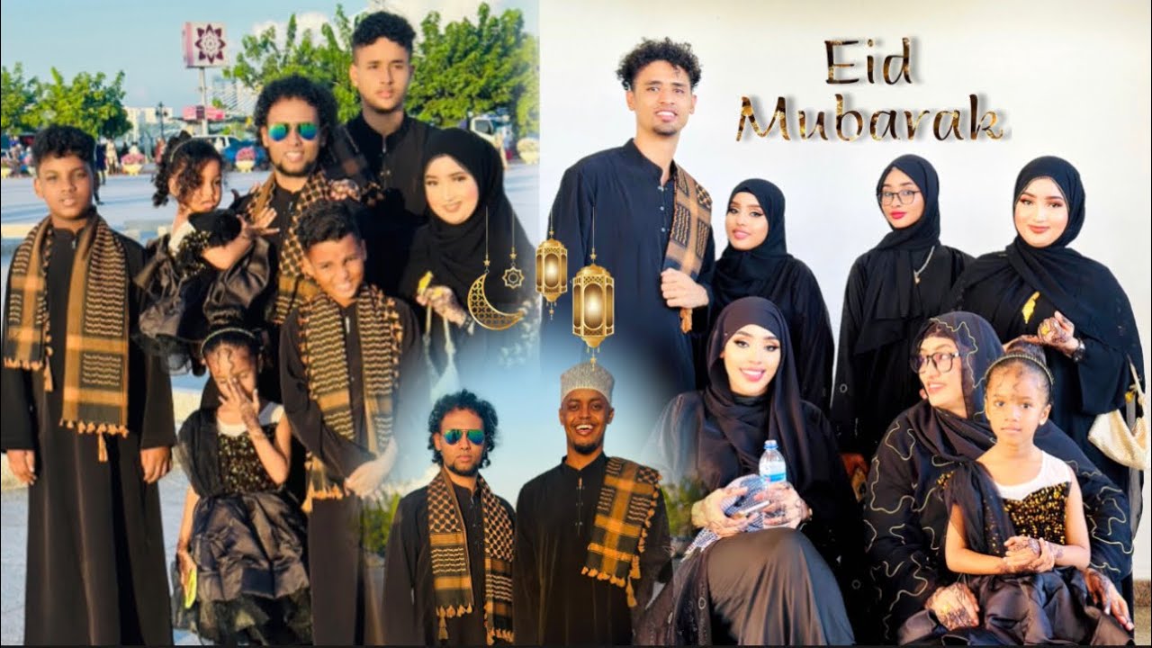 EID MUBARAK SI QURUX BADAN OO WADA JIR AH AYAAN U CIIDNAY DHAMAAN FAMILKA || BLACK & GOLD DRESS ||