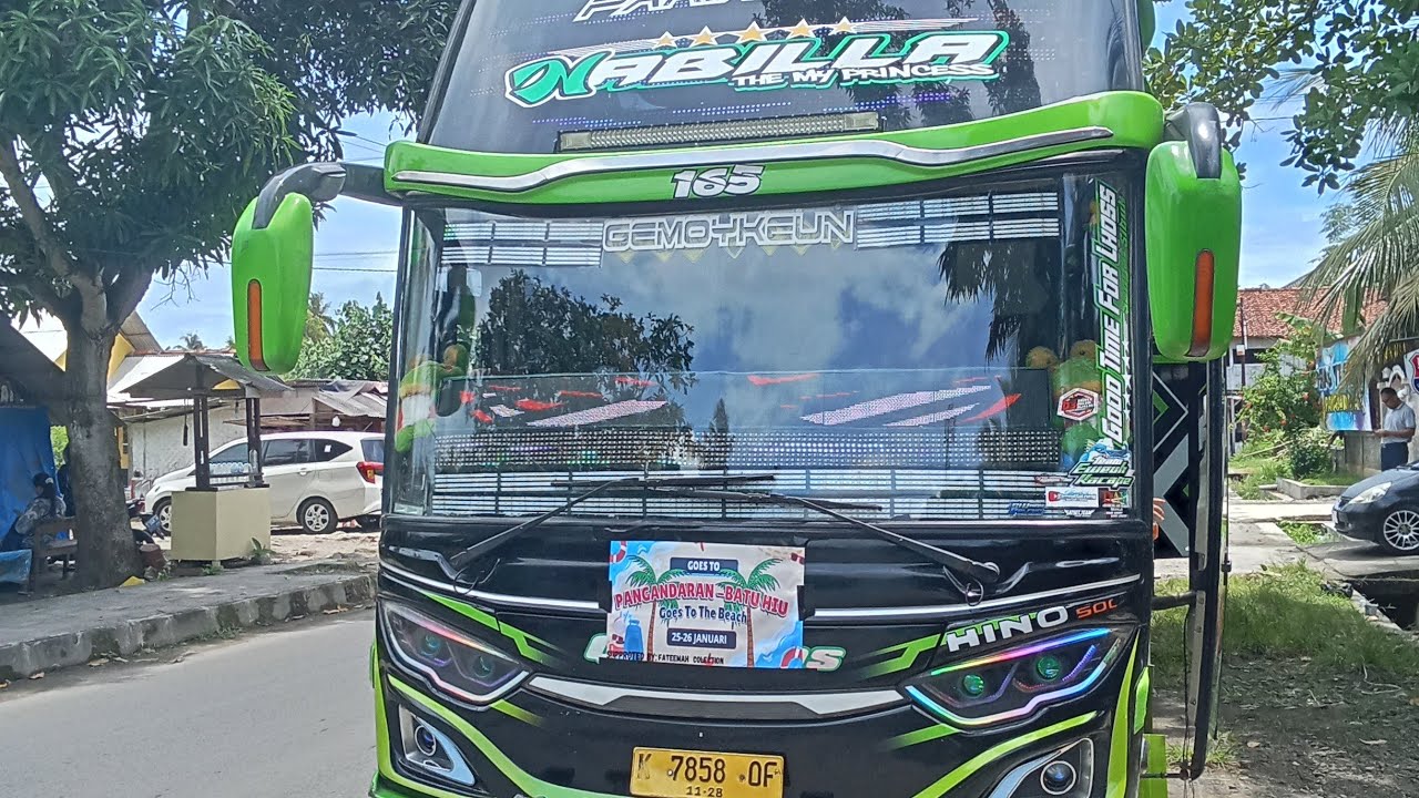 modul viral Nabila menggema di pangandaran #huntingbuspariwisata  #qqtrans
