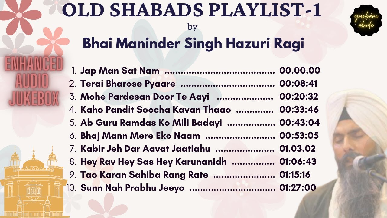 Best Old Shabad Bhai Maninder Singh Hazuri Ragi Sri Darbar Sahib Soulful Kirtan Playlist #Gurbani 4K