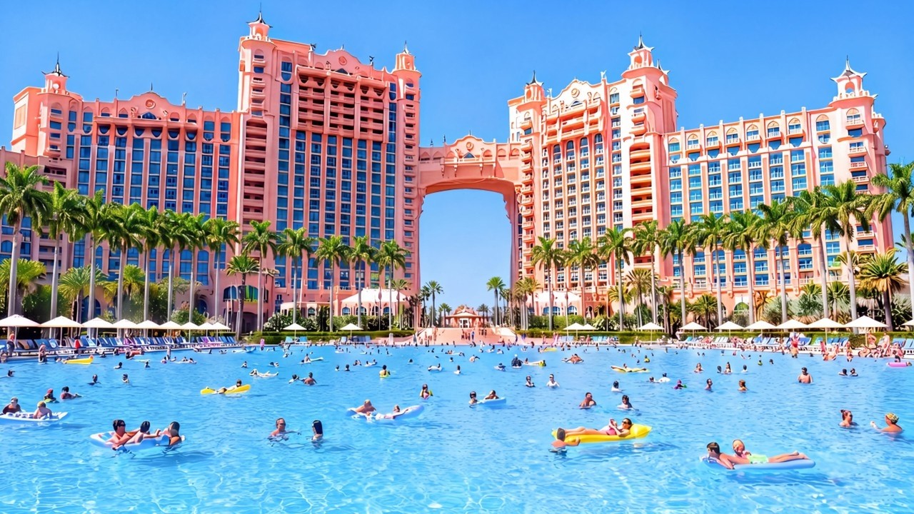 Atlantis Bahamas Paradise Island Resort Tour &ndash; Waterpark, Hotels, Casino, Aquarium, and More
