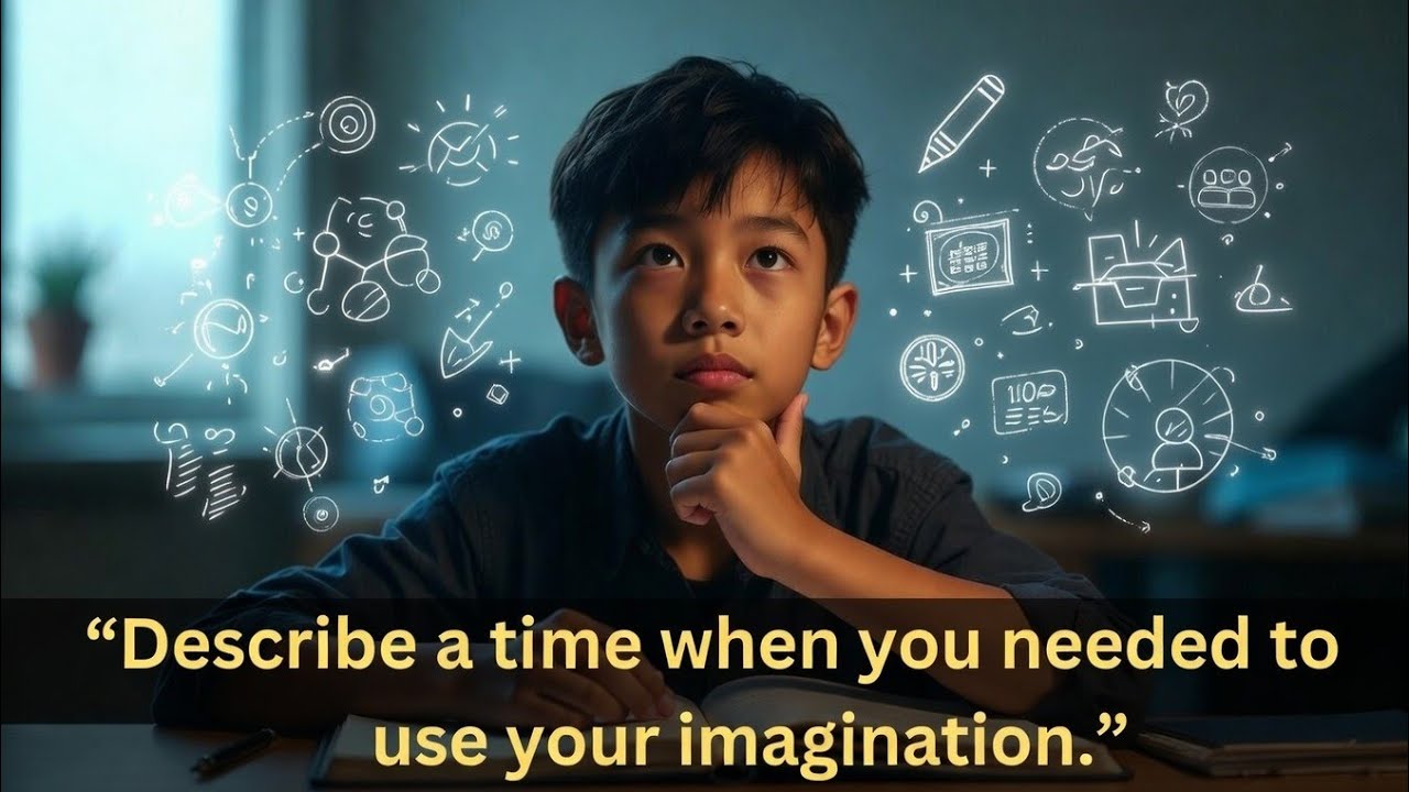 Describe a time when you needed to use your imagination. | IELTS speaking | 