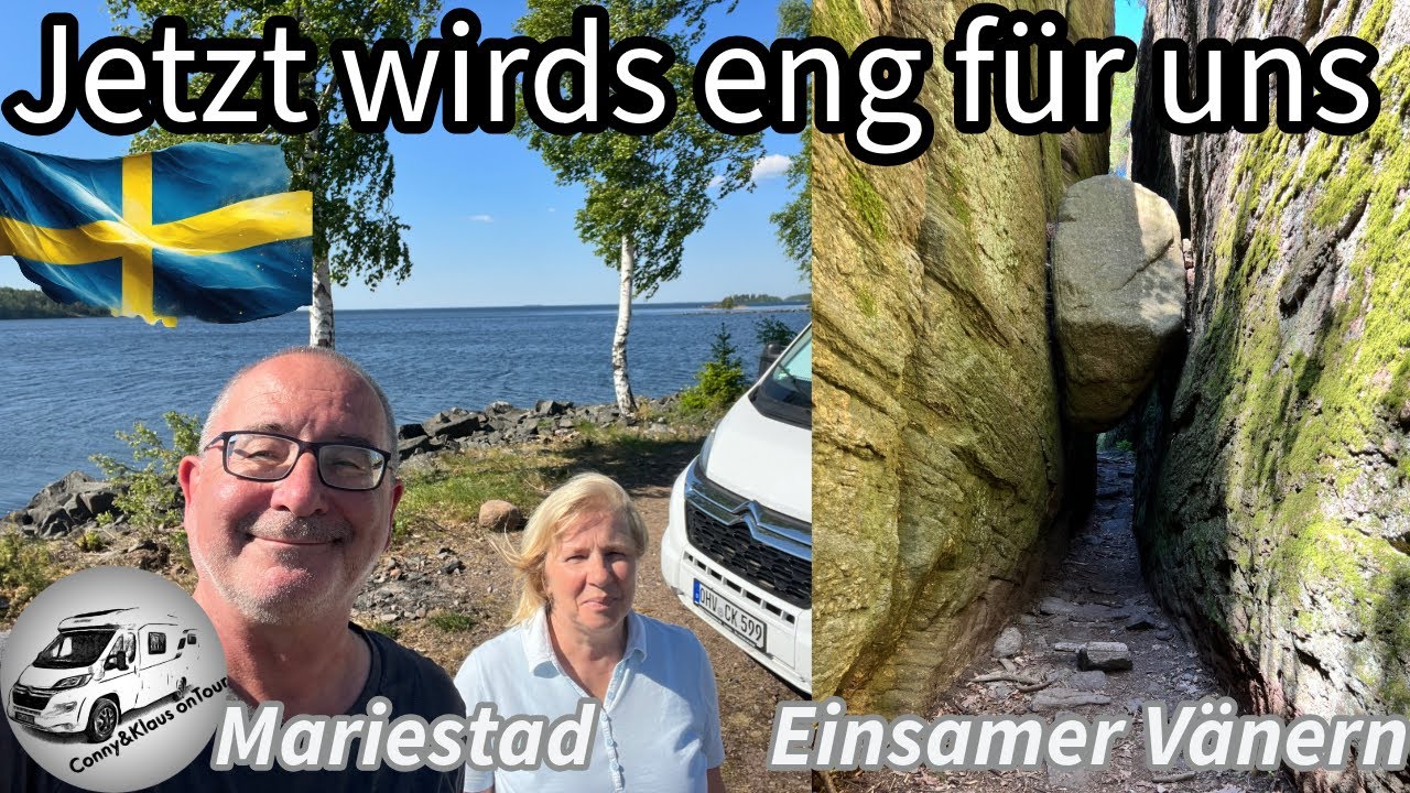 #202 Skandinavien 2024, kaum ein Durchkommen, irgend etwas klemmt, idyllisches Mariestad, Vänern See