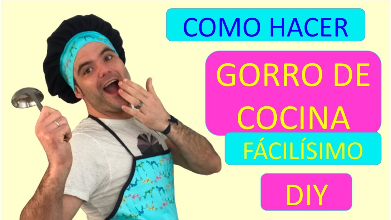 COMO HACER UN GORRO DE COCINA FACIL🔥PARA COCINAR🔥DIY🔥DE CHEF COCINERO😍HOW TO MAKE A CHEF HAT