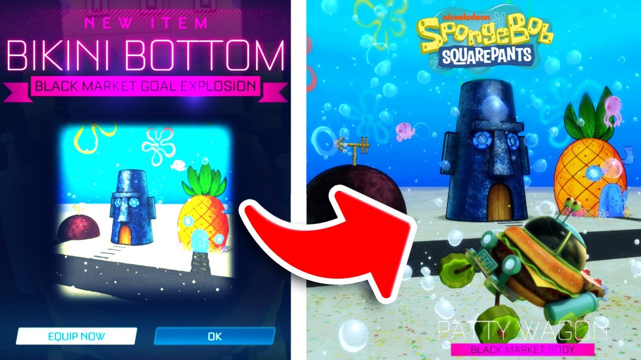 ALL *NEW* SPONGEBOB SQUAREPANTS ITEMS IN ROCKET LEAGUE!