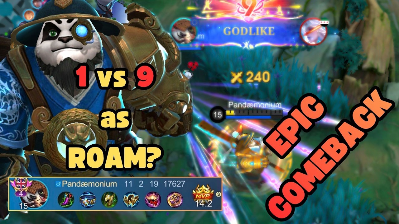 1 vs 9 EPIC COMEBACK — Carrying against an all-gold team | Mobile Legends