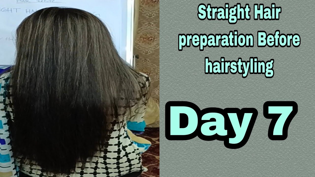 Straight Hair preparation Before hairstyling||Day7||Basic To Advance Hairstyling Course.