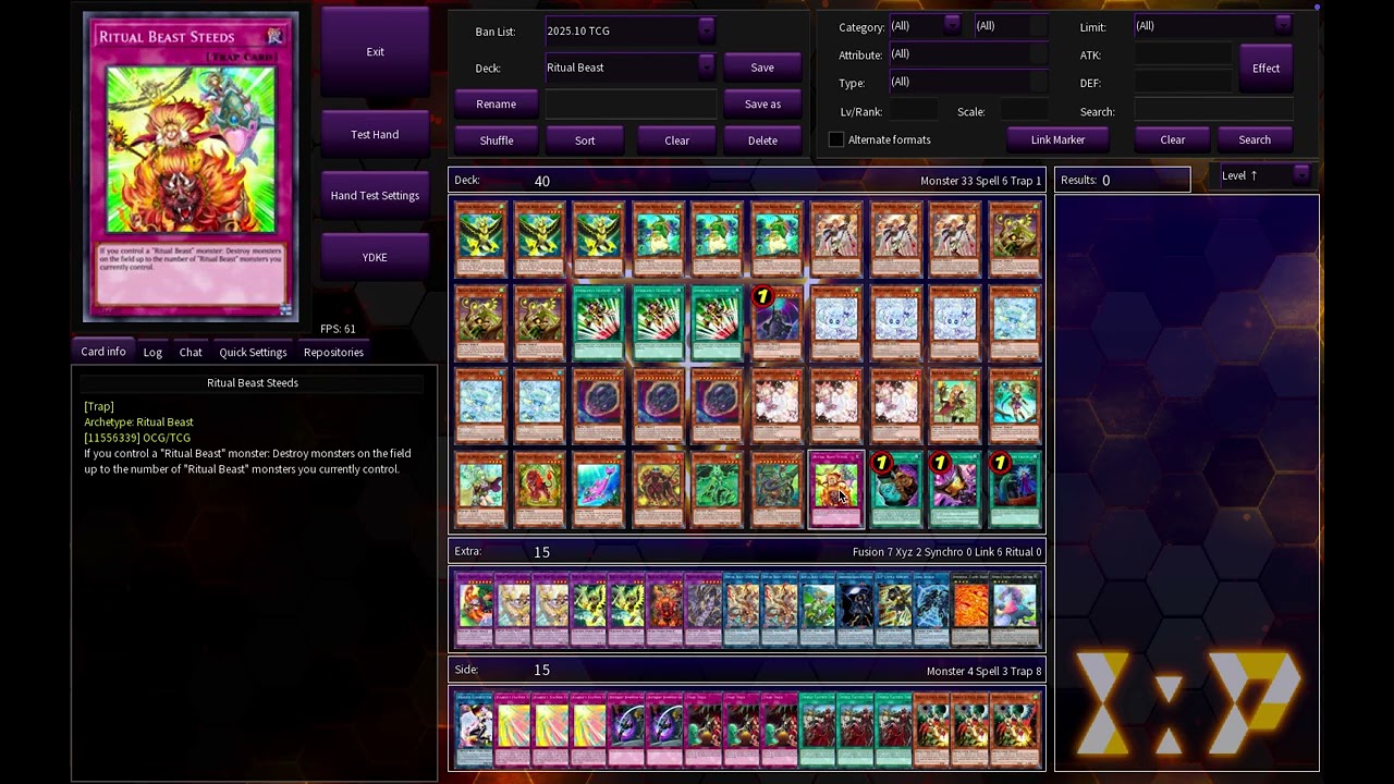 Post Emergency Banlist Ritual Beast Deck 2025 28 October