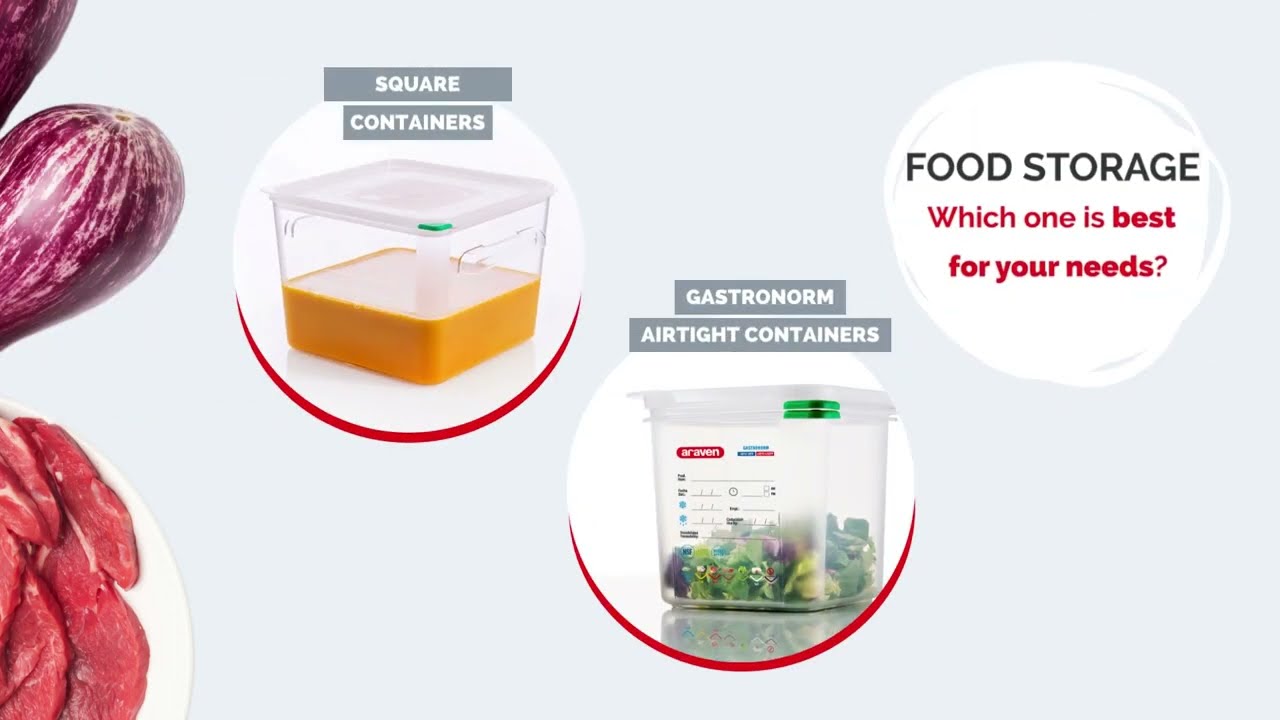 SQUARE Containers vs GASTRONORM Food storage Containers