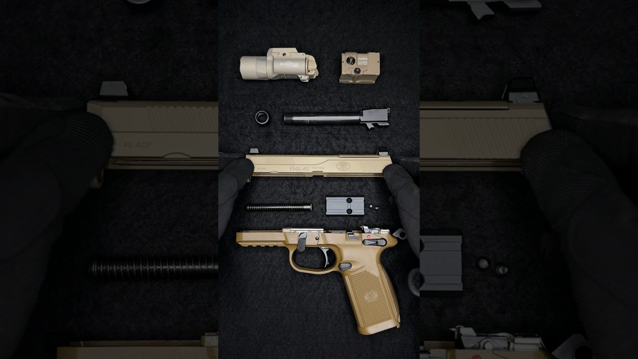 The .45 Caliber Pistol You Need! | FN FNX 45 Tactical | Aimpoint ACRO P-2 | Surefire X300 #asmr