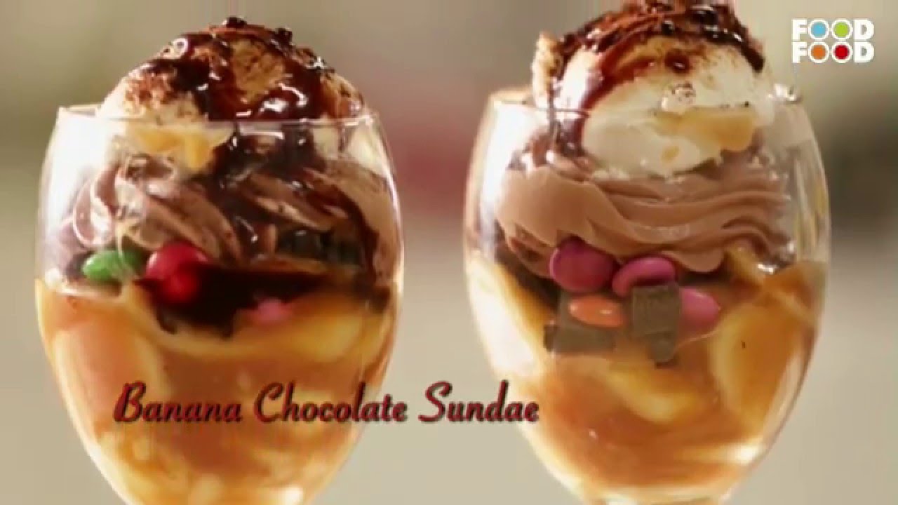 चॉकलेट आइस क्रीम रेसिपी | Banana Chocolate Sundae Recipe | How to make Chocolate Sundae Recipe