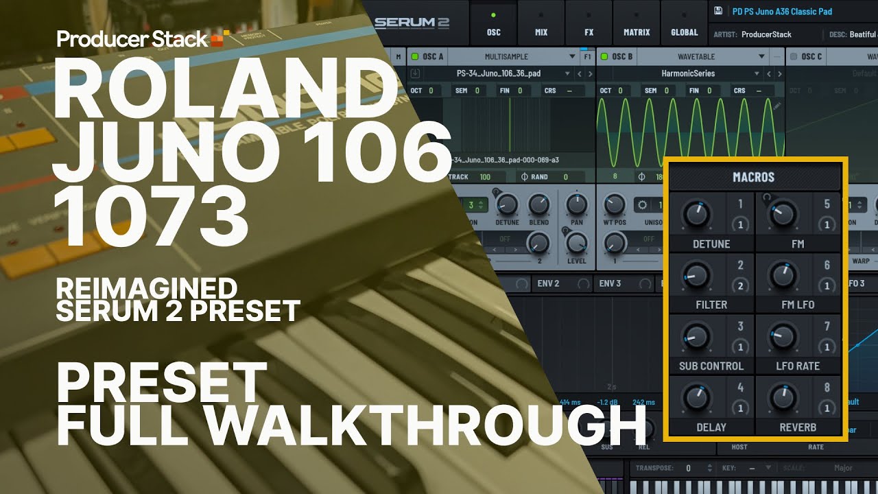 Roland Juno 106 1073 Reimagined For Serum 2 | Multi-Sample Pack Complete Walkthrough
