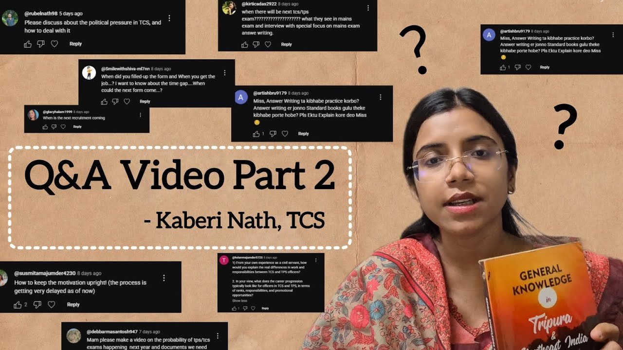 Part 2 of Q&A Video | TCS/TPS Examination | Kaberi Nath, TCS 2020