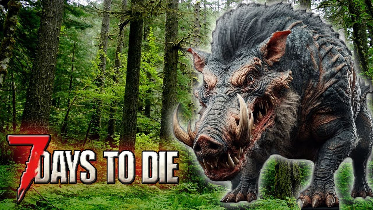 7 Days to die ~ GIANT BOAR ~ Day 11