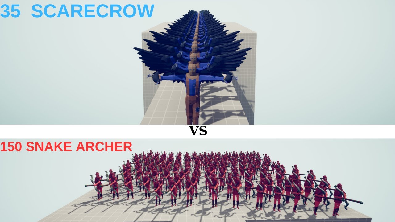 150 Snake Archer VS 35 Scarecrow/Totally Accurate Battle Simulator
