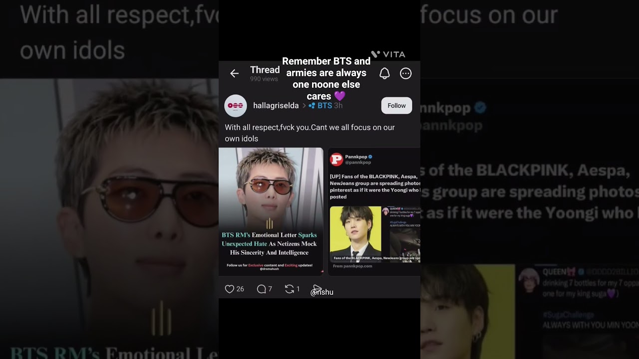 Remember BTS only has us ARMY, Their ARMY. 