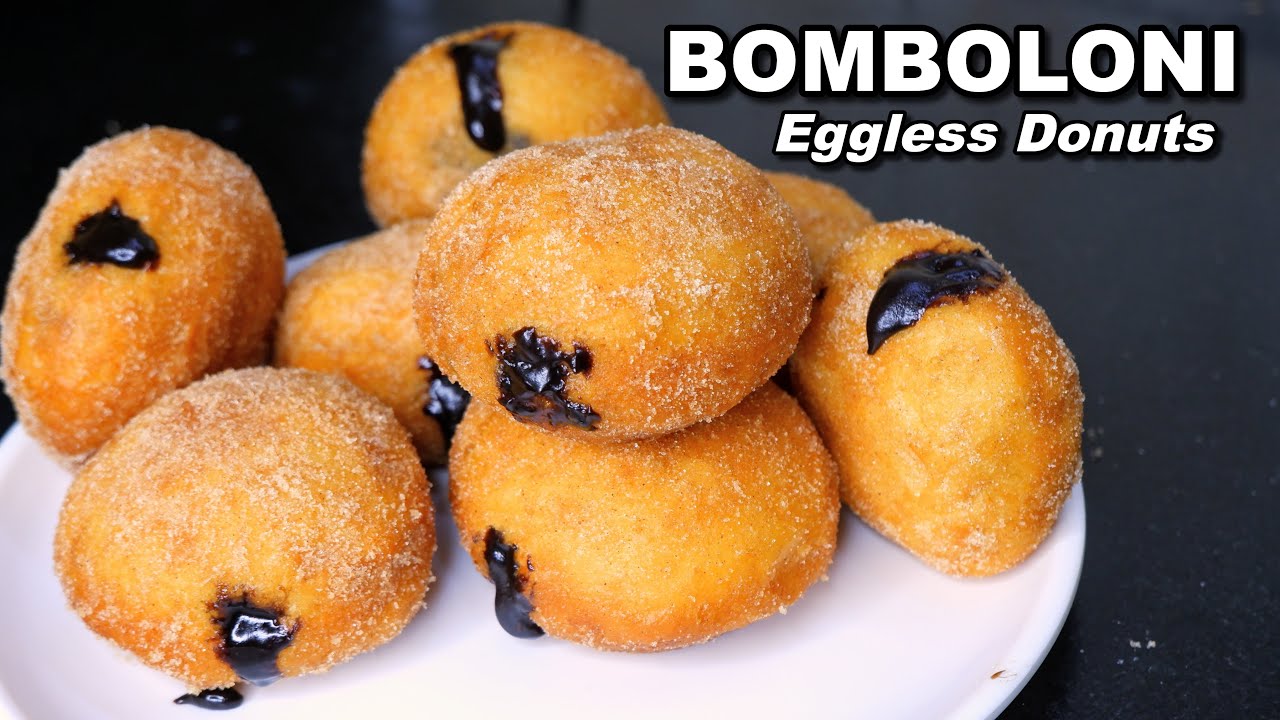 Bombolini Italian Donuts | Eggless Donuts | Soft & Fluffy Donuts| Chocolate Filled Donut | Doughnuts