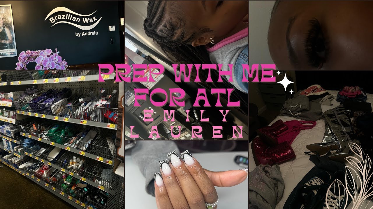SPRINGBREAK23 |prep with me for atlanta | hair (bohemian braids), lashes,nails & toes + PACK WITH ME