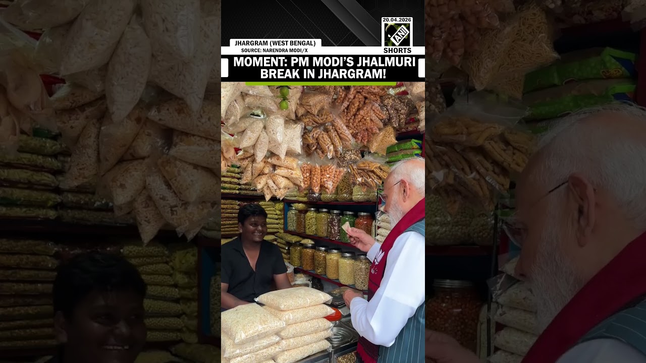 Moment: When PM Narendra Modi takes Jhalmuri break amid election campaign in Jhargram