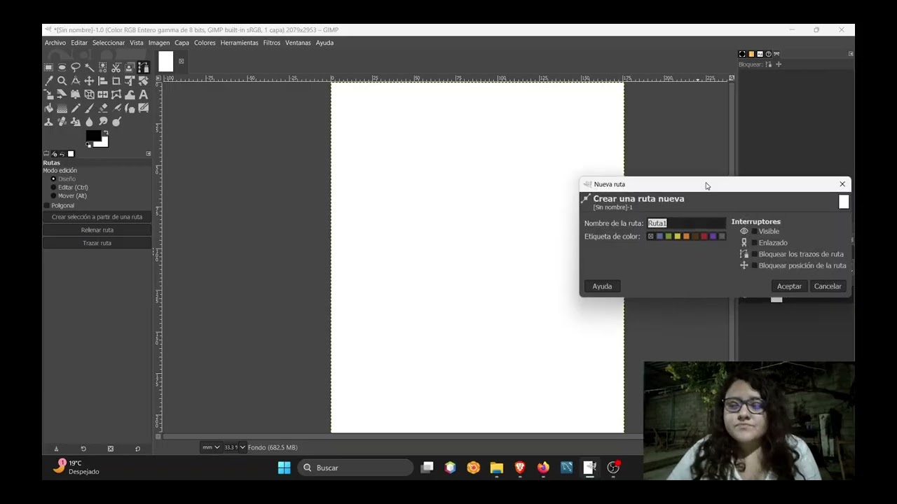 Videotutorial: Colores, líneas (rectas y curvas) y polígonos usando Gimp