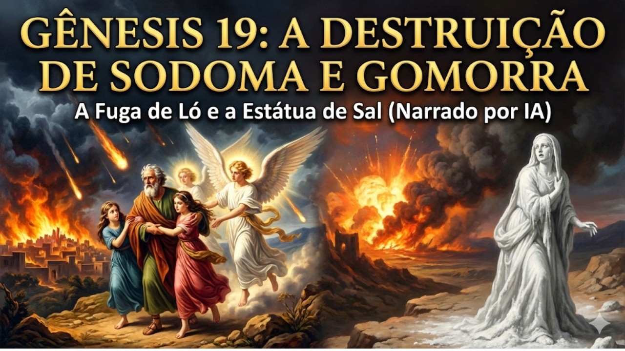 Gênesis 19: A Destruição de Sodoma e a Mulher de Ló (Narrado por IA)