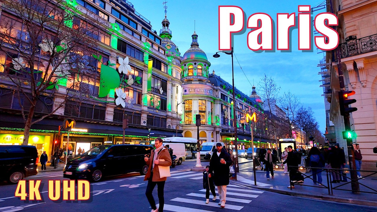 Paris Evening Walk 2026 🇫🇷 Friday Night in the City of Light | 4K UHD ASMR