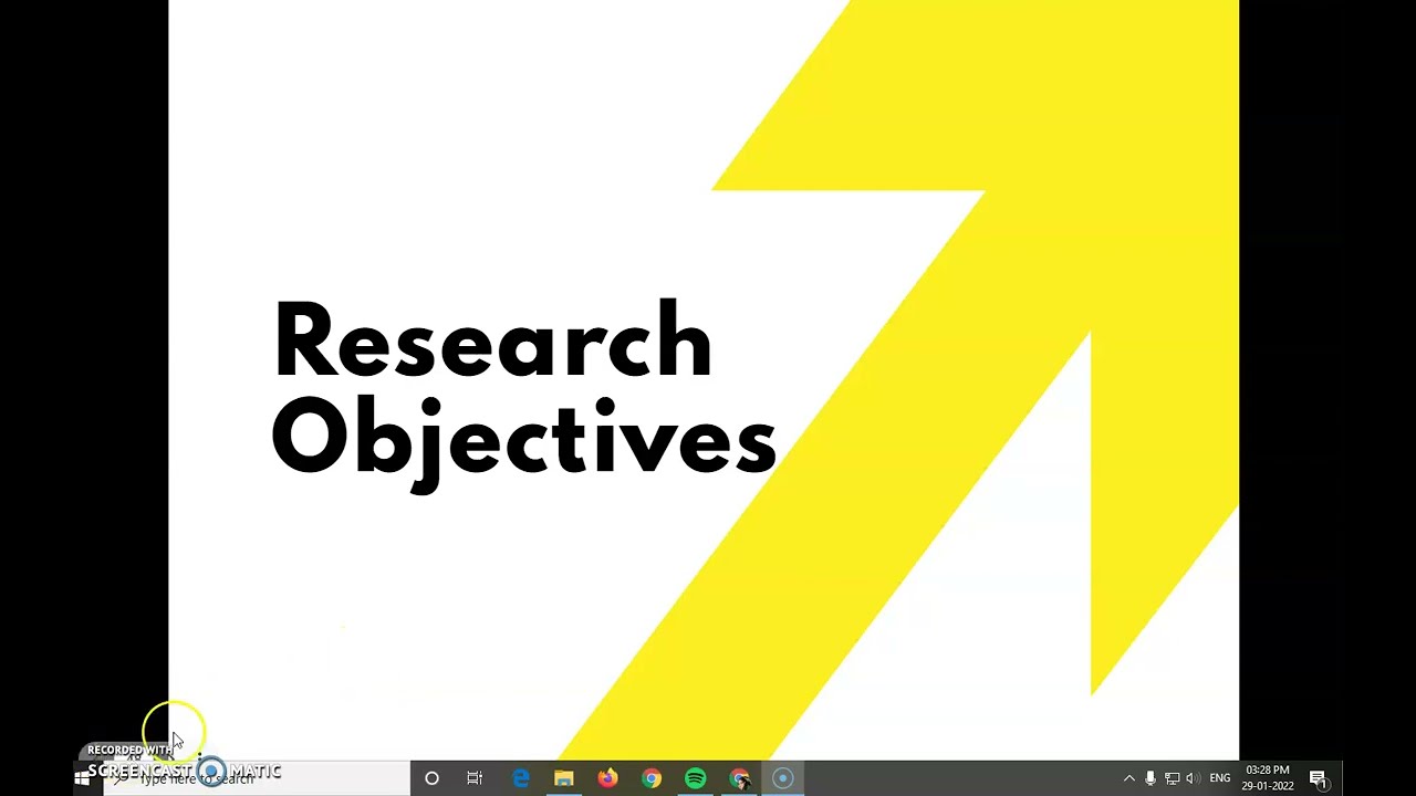 Research Objectives/Writing Objectives