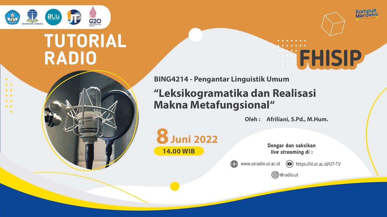 Leksikogramatika dan Realisasi Makna Metafungsional ~ BING4214 Pengantar Linguistik Umum