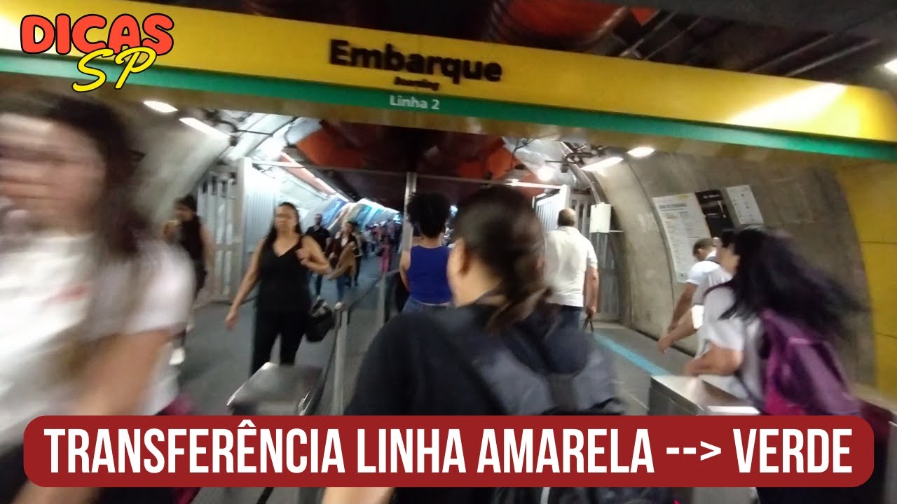 #08 Transferência linha 4 amarela até linha 2 verde do metrô