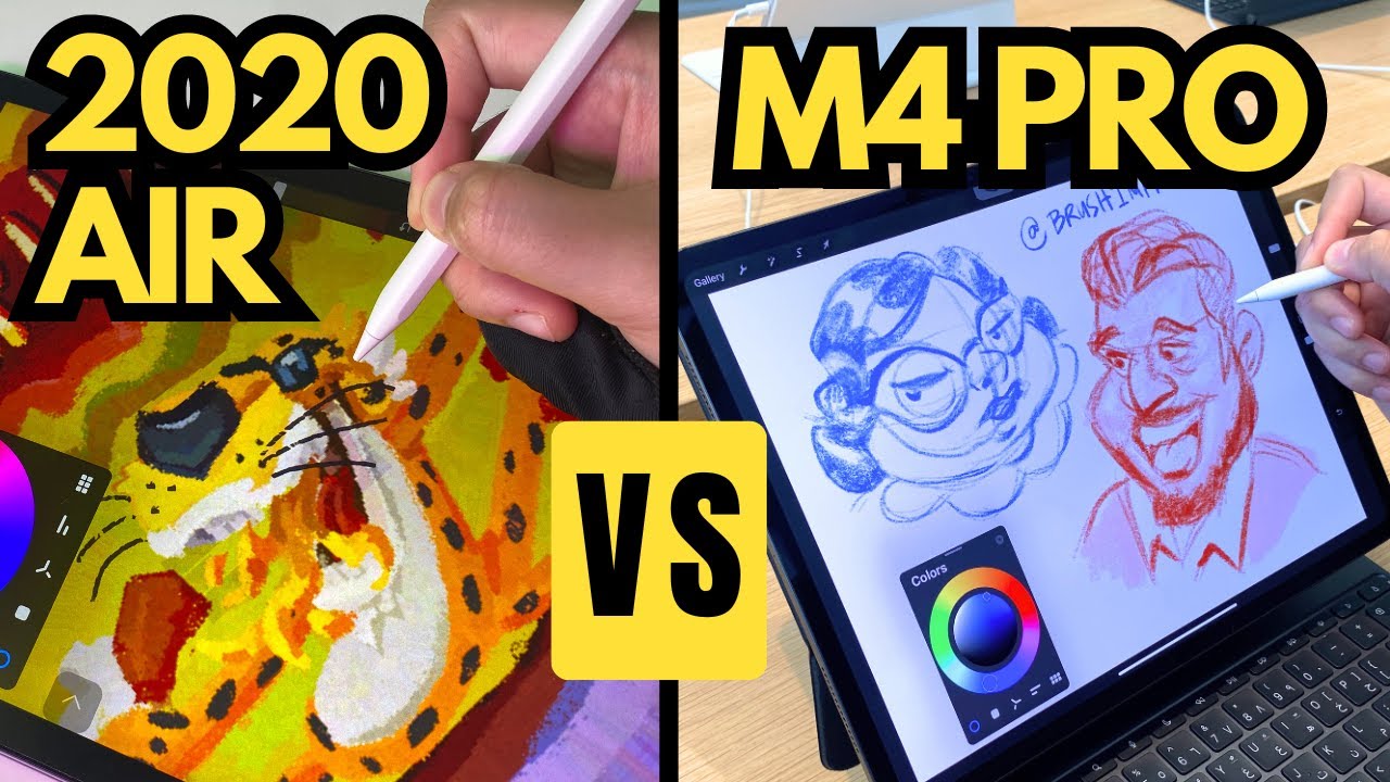 Сравнение iPad Pro и iPad Air 2020 года. Обзор Pro Artist. (Демо Procreate/Heavypaint)