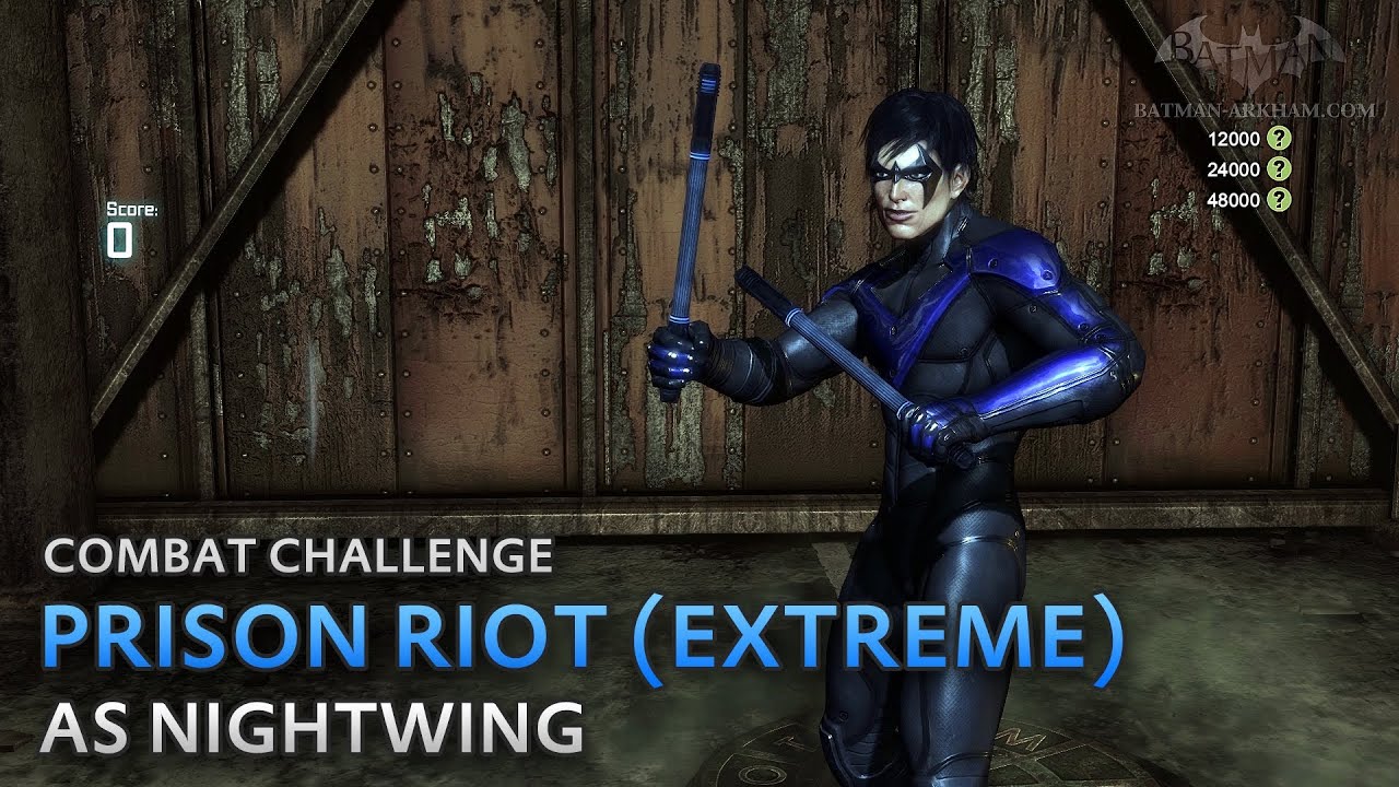 Batman: Arkham City - Prison Riot (Extreme) [as Nightwing] - Combat Challenge