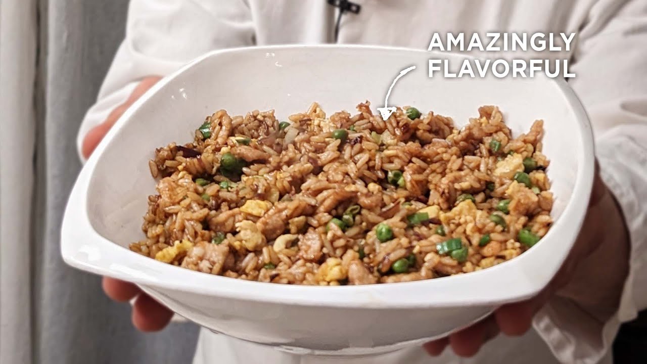 Simple and easy pork fried rice - so flavorful and delicious!