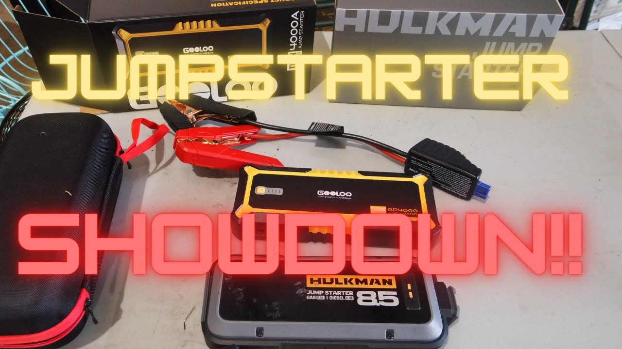Hulkman Alpha85 2000 vs Gooloo GP4000 Jump Starter Showdown