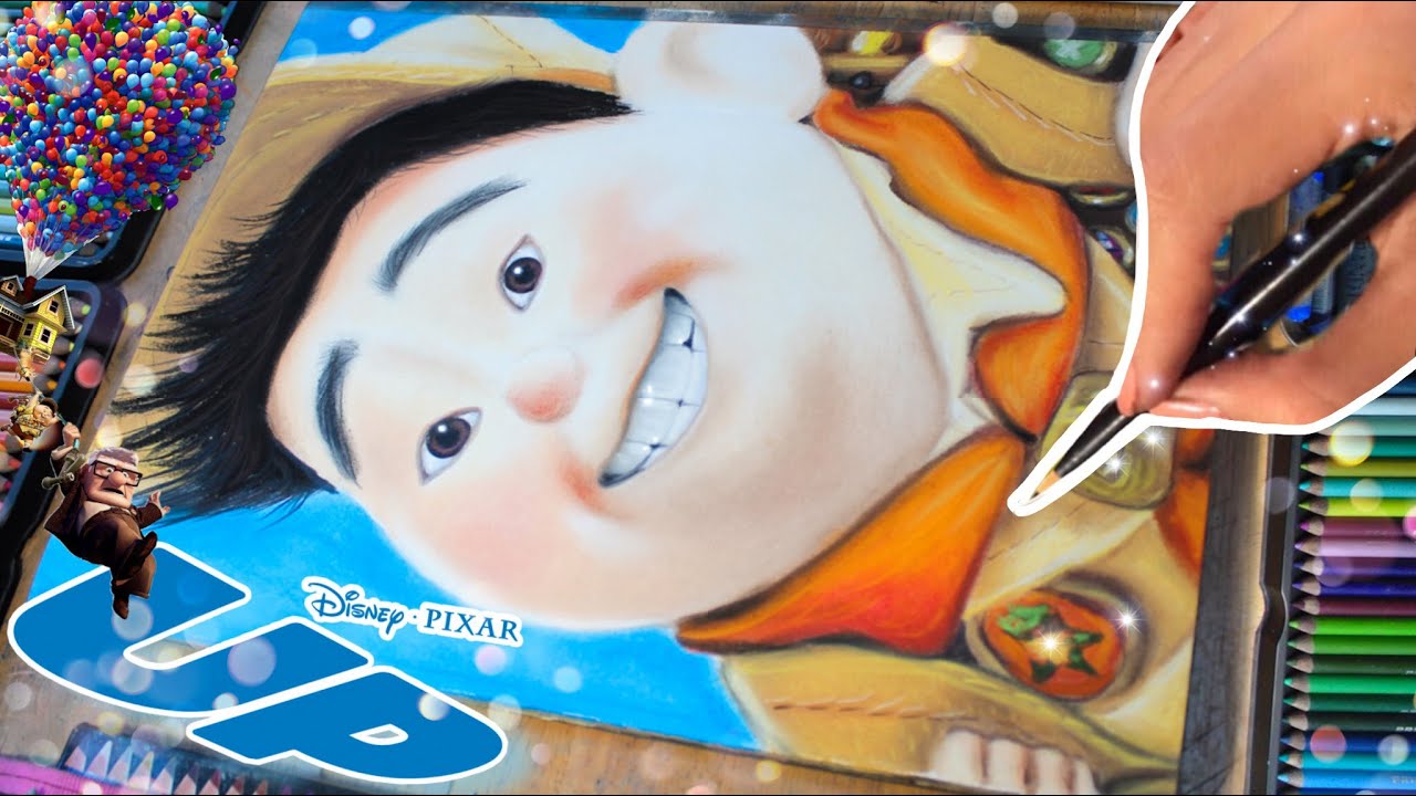 COMO DIBUJAR A RUSSELL UP UNA AVENTURA DE ALTURADISNEY PIXAR HOW TO DRW RUSSELL UP