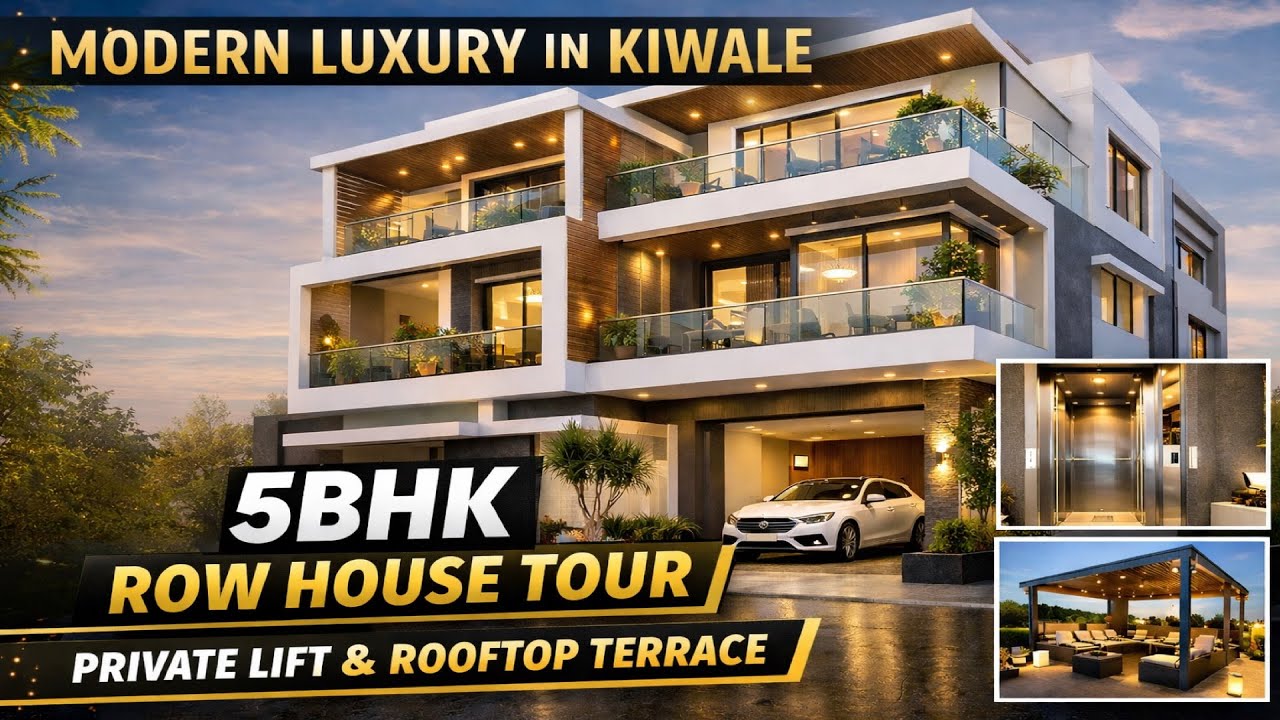 Modern Luxury in Kiwale: 5BHK Row House Tour | Private Lift & Rooftop Terrace