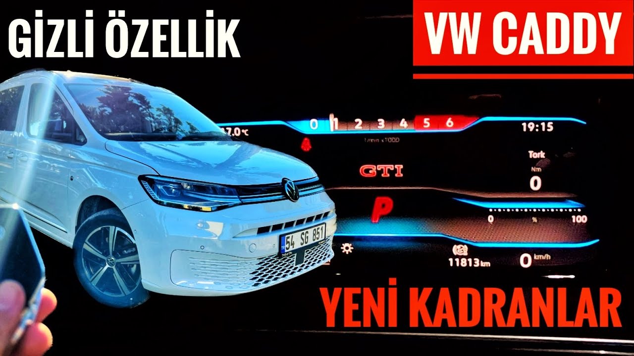 VW CADDY GOLF R KADRAN YAPTIK | TELEFONDAN GİZLİ ÖZELLİK AÇMAK | SFD KİLİT | OBDELEVEN