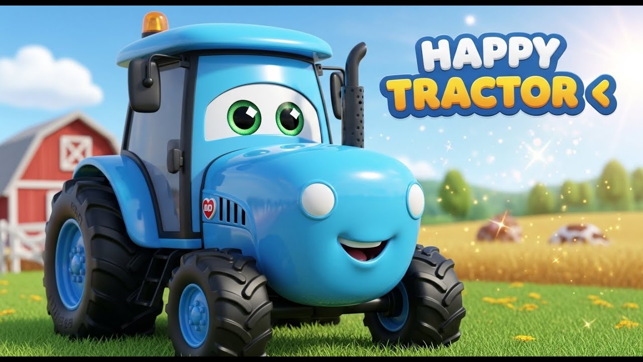 🚜 Tommy The Happy Tractor | Fun Kids Poem About Tractors | Farm Cartoon Story