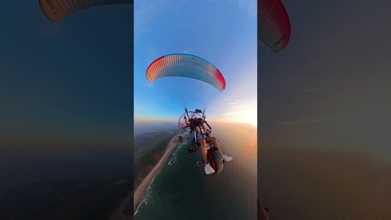 From Grounded by Fear, to Flying Free 🕊️🪂 | Paramotor India #shorts #ganpatipule #adventure