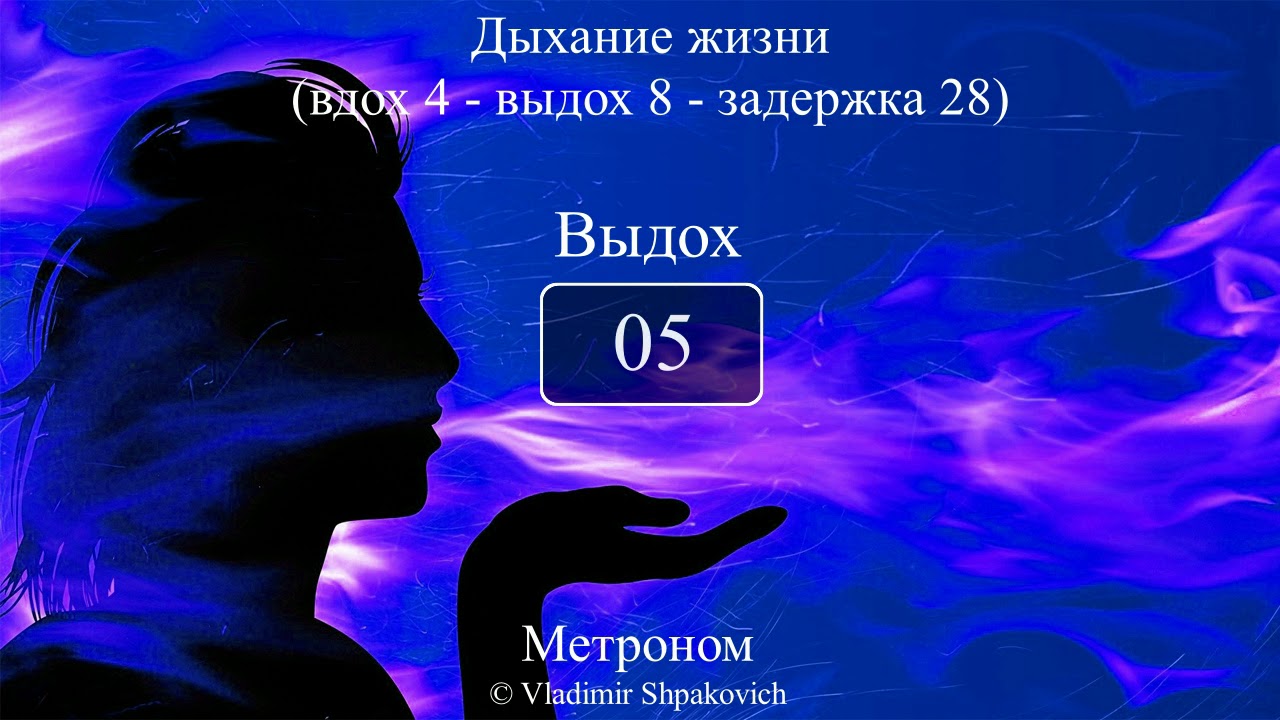 Дыхание жизни (вдох 4 - выдох 8 - задержка 28)