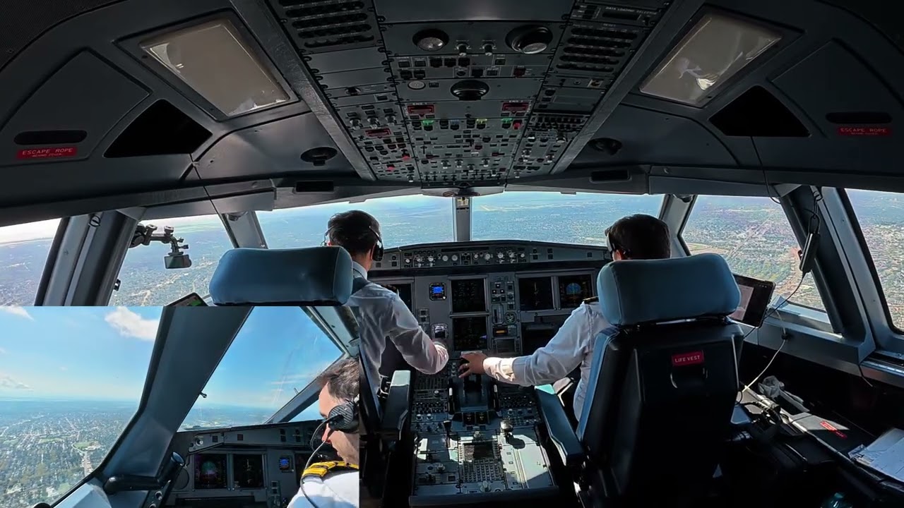 Airbus 330 Heavy EPIC Gusty Crosswind Landing New York RWY22L | Cockpit View