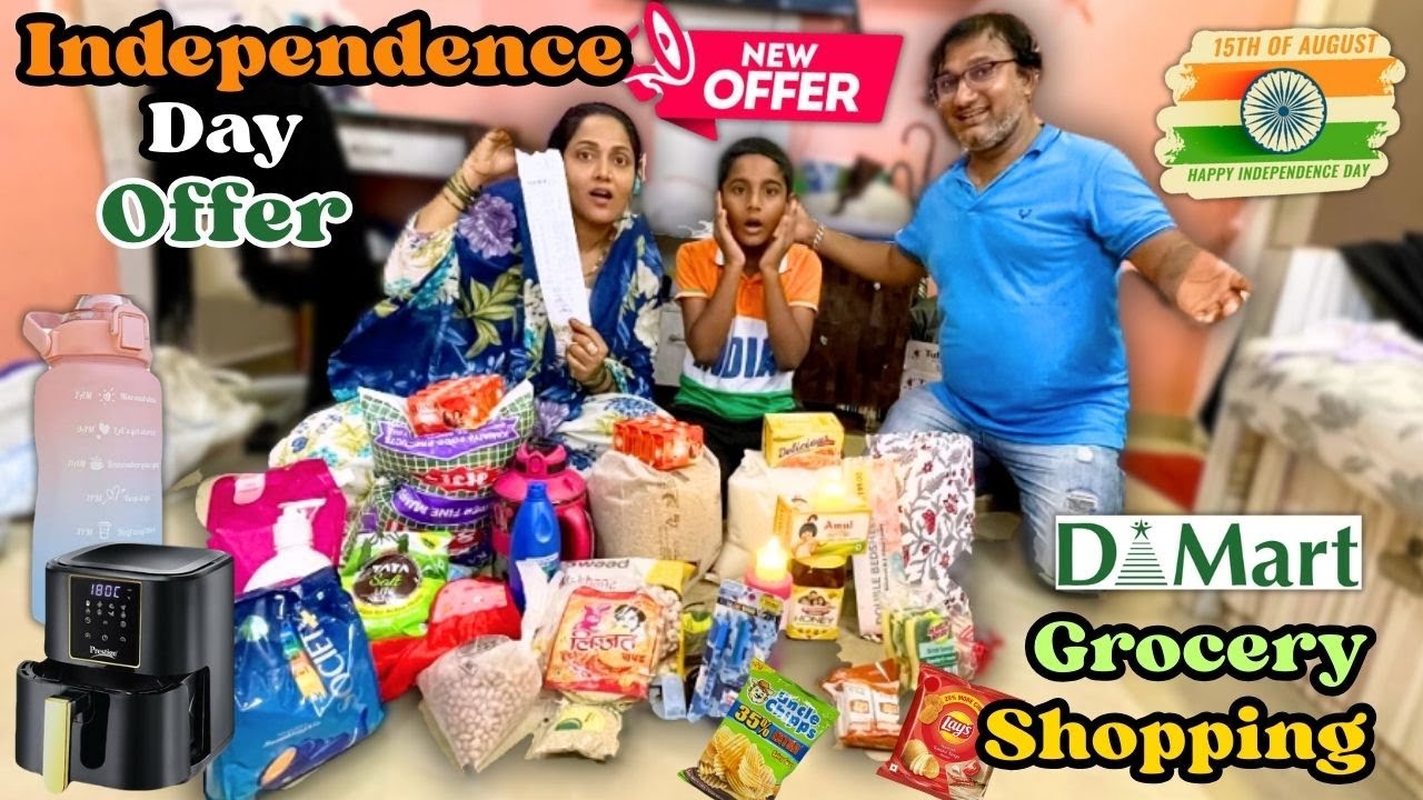 🇮🇳 Independence Day Dmart Offer | Monthly Grocery Shopping Vlog {AFREEN DASTARKHWAN} 2025
