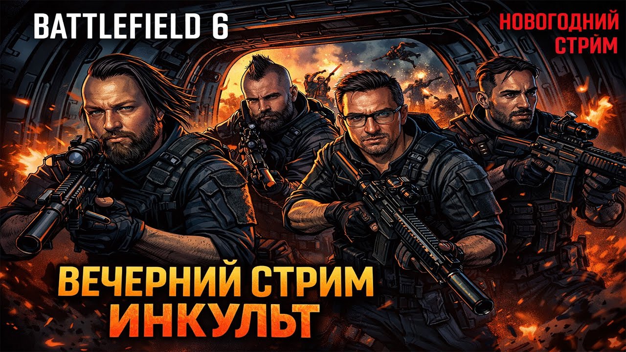 🎄 НОВОГОДНИЙ СТРИМ ИНКульт — Коля, Виталий Казунов и Иван Смолкин в Battlefield 6 🔥 | ИНКульт Live