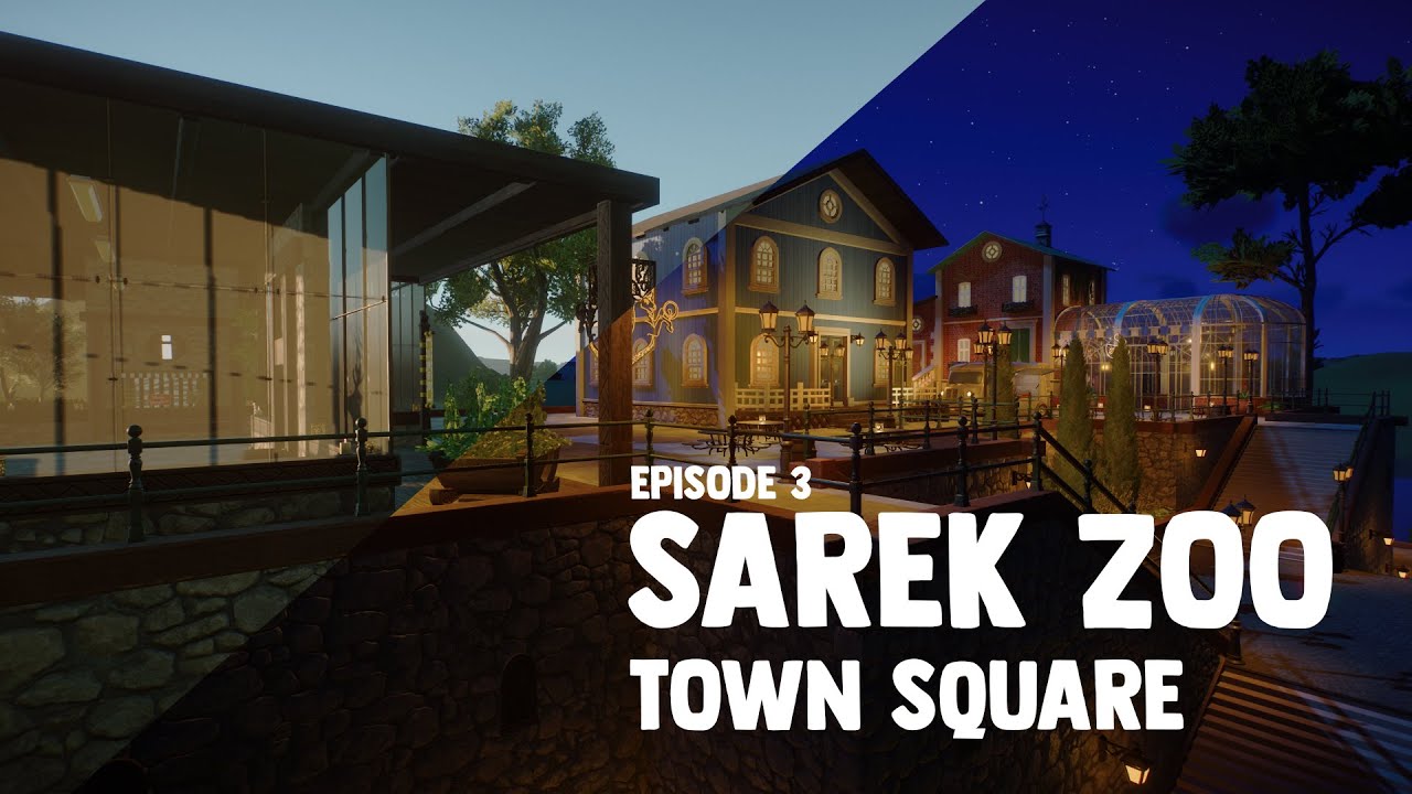 Sarek Zoo - Episode 3 - Town Square // Planet Zoo Speedbuild