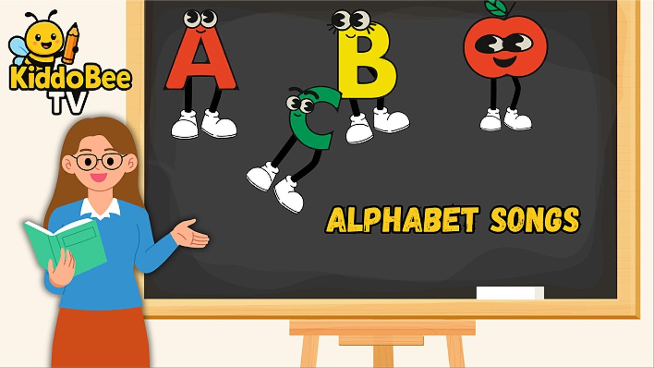 KiddoBee Tv - Phonics Song with Words EP138- A For Apple - ABC Alphabet Songs