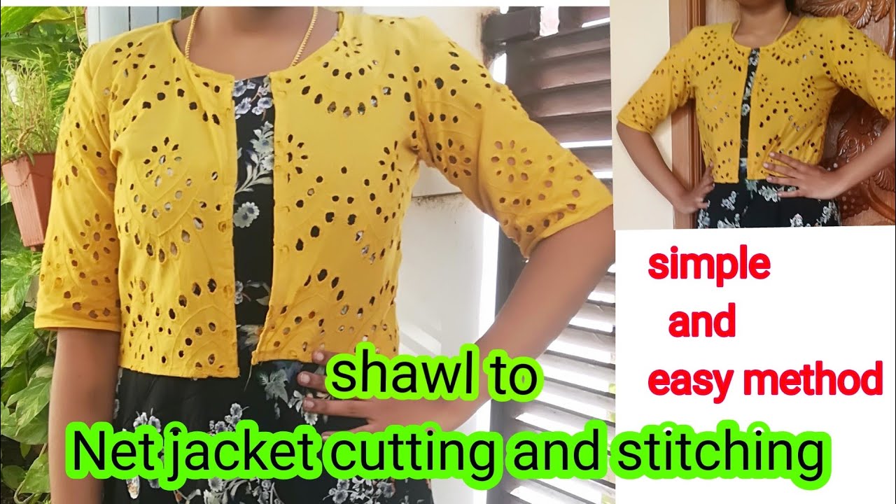 shrug/overcoat/Net jacket in 15 minutes/old dupatta to jacket in tamil