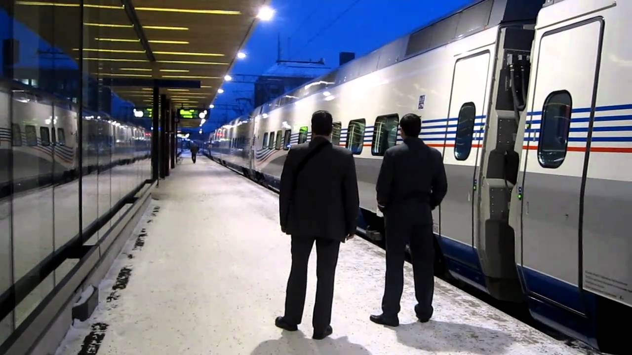 Allegro train at Lahti railwaystation, Аллегро поезд залив