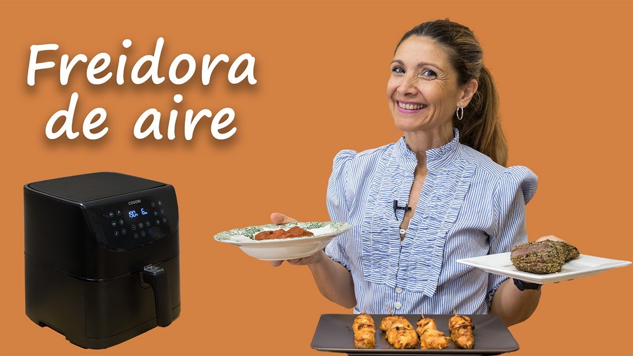 ✅3 RECETAS de CARNES en freidora de aire: Pinchos pollo🍗/ Ternera🥩 / Albóndigas🧆/ Cosori air fryer😋