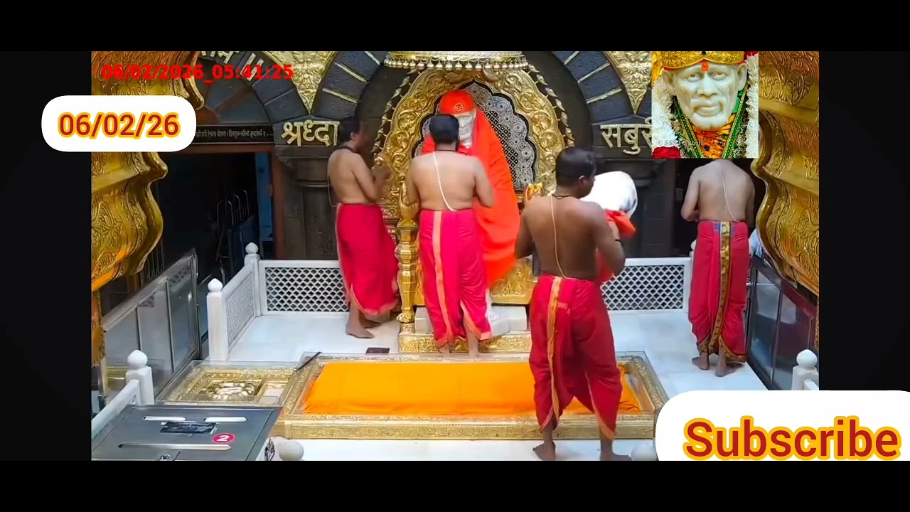 Sai Baba Darshan Live Kakad Arati 06/02/26