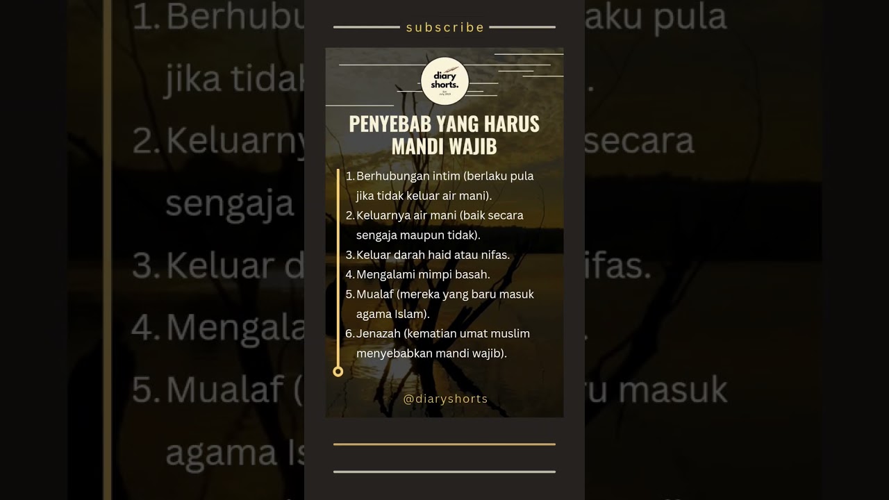 Penyebab yang harus mandi wajib