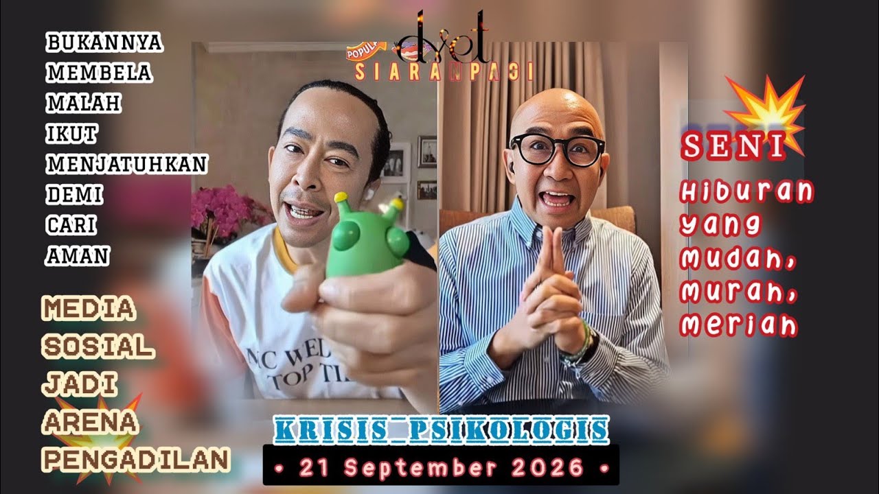 #dvetsiaranpagi 20260921 | Ketika MedSos Jadi Arena Pengadilan | Seni : Hiburan Yang Murah Meriah