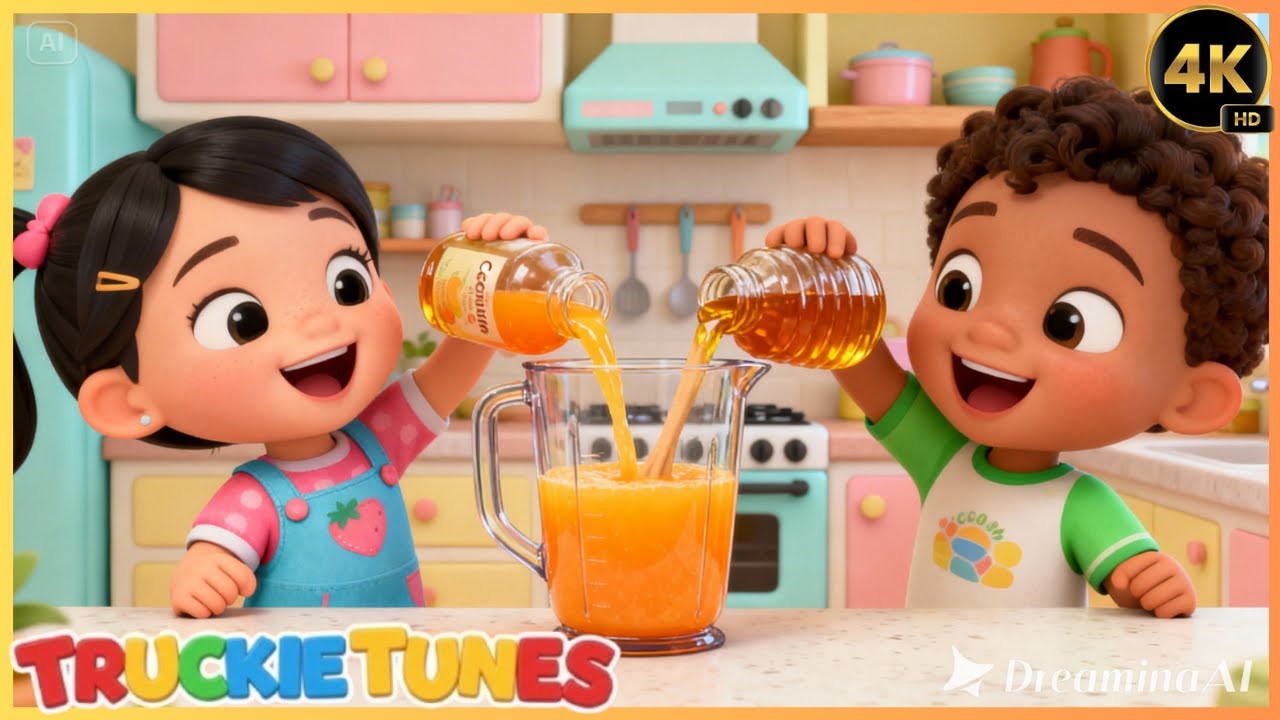 Kids Make Orange Popsicles 🍊 | Fun Summer Treats & Learning Song for Kids 🍦🎶